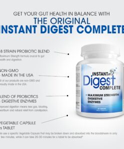 Instant Digest Complete 2-in-1 Probiotic Digestive Enzymes, 60 Capsules 9 81ruGyCiyvL
