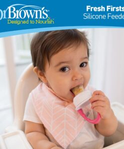 Dr. Brown's Designed to Nourish, Fresh Firsts Silicone Feeder, Mint & Gray, 2 Count 2 Pack, Mint & Gray 21 81ruxxX0Y4L