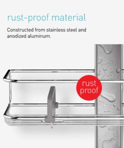 simplehuman Corner Shower Caddy, Stainless Steel and Anodized Aluminum 32 81rvCqZ2XL