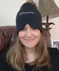 TheraICE Migraine Relief Cap, Cooling Gel Hat, Soothing Headache Ice Pack Mask Products, Face Cold Compress Head Wrap for Tension & Stress Original 1.0 27 81rw5E1Jf9L