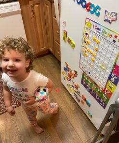 Fun Behavior Reward Chart for Kids – I Can Do It! Chore Chart for Kids with 3D Stars & Tiles – Good-Behavior Chart for Kids at Home or School for Focus, Responsibility, & More by Kenson Kids, 66 Pcs. 30 81rwnR2UJL