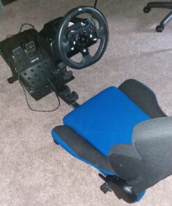 OpenWheeler GEN3 Racing Wheel Stand Cockpit Blue on Black | Fits All Logitech G923 | G29 | G920 | Thrustmaster | Fanatec Wheels | Compatible with Xbox One, PS4, PC Platforms 52 81rxGidEbjL