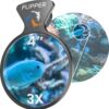 FL!PPER DeepSee Aquarium Magnifier Magnetic Viewer – Fish Tank Magnifying Glass – Magnetic Magnifying Glass Ideal for Photography – Flipper Fish Tank Accessories, 4" 4" Viewer 45 81rzPj913fL