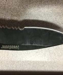 Kershaw Clash Black Serrated Pocketknife, 3" 8Cr13MoV Steel Drop Point Blade, Assisted One-Handed Flipper Opening, Folding Utility EDC 43 81s1XDOnZ L