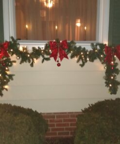 National Tree Company Pre-Lit Artificial Christmas Garland, Green, Carolina Pine, White Lights, Decorated with Pine Cones, Plug In, Christmas Collection, 9 Feet 100 Lights 15 81s3e4fE7L