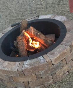 Sunnydaze 2mm Thick Steel Fire Pit Ring Insert - DIY Above or In-Ground Liner - 46-Inch Outer Diameter (30-Inch Inner Diameter) 30 Inch 35 81s3prlQlGL