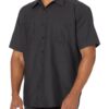 Red Kap Men's Short Sleeve Industrial Work Shirt Large Black
