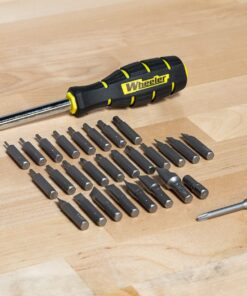 Wheeler Space Saver Screwdriver Set with Magnetic Screwdriver Handle, Bit Assortment and Storage Case for Maintenance Green 9.8 x 1.8 x 8.2" 16 81s4CBOJML