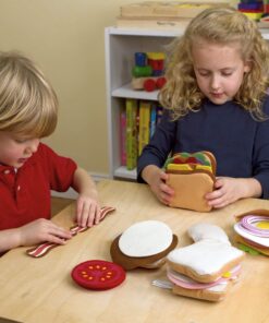 Melissa & Doug Felt Food Sandwich Play Food Set (33 pcs) - Felt Sandwich Play Set For Kids Kitchen, Pretend Play Sandwich, Felt Sandwich Toy For Toddlers Kids Ages 2+,Orange Felt Play Food 37 81s4E1GDjL