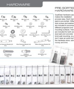 QualGear QG-PM-002-WHT Universal Projector Ceiling Mount, White 20 81s4MnqoVWL