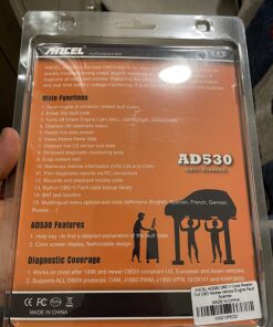 (Upgraded AD310) ANCEL AD530 OBD2 Scanner Diagnostic Tool with Battery Test Car Engine Light Code Reader Scan Tool, All OBD2 Function Enhanced Code Definition and Upgraded Graphing Battery Status Orange 45 81s70KFUeEL