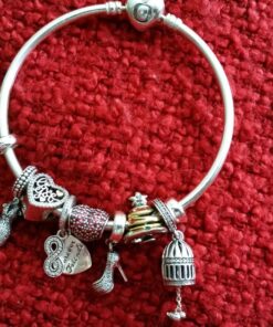 LovelyJewelry Snowflake Snowman Gift Gold/Silver Plated Charm Dangle Bead For Bracelet 8 81sAq5uqpgL