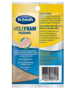 Dr. Scholl's Molefoam Padding 4 1/8” x 3 3/8” , 2 strips(Pack of 8) 2 Count (Pack of 8) 7 81sCU sp3wL