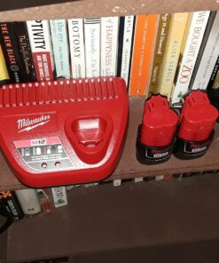 Milwaukee Genuine OEM 48-59-2401 M12 Lithium Ion 12 Volt Battery Charger w/LED Indicating, Red 38 81sF DkuoML