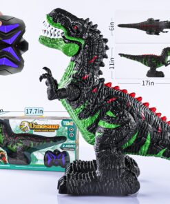 TEMI 8 Channels 2.4G Remote Control Dinosaur Toys for Kids 3 4 5 6 7 Years, Electric Stunt RC Walking T- Rex Toy with Lights and Sounds Powered by Rechargeable Battery, Gift for Boys 1 pack with remote 28 81sGxYbFPL