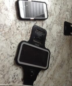 TRIBE Water Resistant Cell Phone Armband Case Running Holder for iPhone Pro Max Plus Mini SE (13/12/11/X/XS/XR/8/7/6/5) Galaxy S Ultra Plus Edge Note (21/20/10/9/8/7/6/5) Adjustable Strap & Key Pocket Black S: iPhone Mini/8/7/6/5/4/3/SE/Galaxy Mini 41 81sIhSlvhgL