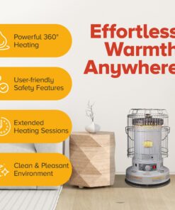 Alternative view of Kero World KW-24G Indoor Kerosene Heater, Large, White
