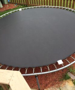 SkyBound Replacement Trampoline Mat, Fits 14ft Frames w/Spring Tool and Durable V-Rings, Bounce Safely with Extra Rows of Stitching - Jumping Mat for 14ft Round Trampoline - Fit 72, 88, and 96 Springs 150” Wide | 72 Rings | Fits 5.5” springs Black 32 81sKk1BkPrL