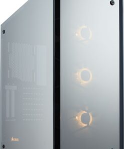 Corsair CORSAIR Crystal 570X RGB Mid-Tower Case, 3 RGB Fans, Tempered Glass - Mirror Black (CC-9011126-WW) 55 81sL90WVBXL
