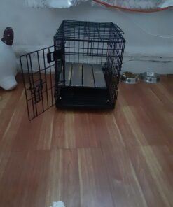 MidWest Homes for Pets Newly Enhanced Single Door iCrate Dog Crate, Includes Leak-Proof Pan, Floor Protecting Feet , Divider Panel & New Patented Features XX-Small - 18" L x 12" W x 14" H 42 81sMY5cWkyL