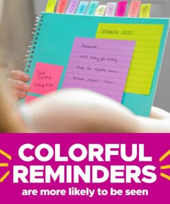 Post-it Super Sticky Recycled Notes, 3x3 in, 24 Pads, 2x the Sticking Power, Poptimistic, Bright Colors, 30% Recycled Paper (654-24SST-CP) 26 81sOaTlCc3L 2