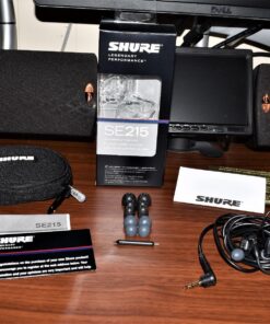 Shure SE215 PRO Wired Earbuds - Professional Sound Isolating Earphones, Clear Sound & Deep Bass, Single Dynamic MicroDriver, Secure Fit In Ear Monitor, plus Carrying Case & Fit Kit - Black (SE215-K) 3.5mm Cable 29 81sRuziFGyL