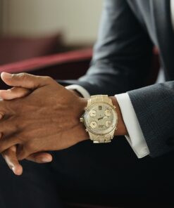 JBW Men's Luxury Jet Setter 2.34 ctw Diamond Wrist Watch with Stainless Steel Link Bracelet Gold 13 81sSQ4N9RL