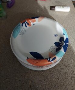 Dixie Paper Plates, 8 1/2 inch, Dinner Size Printed Disposable Plate, 90 Count Multicolor 31 81sSfDJe1uL