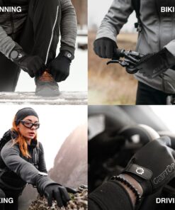 GearTOP Touchscreen Winter Gloves for Women & Men - Hiking Running Gloves for Cold Weather - Work Driving Bike Black Gloves for Men Warm Glove Liners Large 8 81sSkBTs7RL