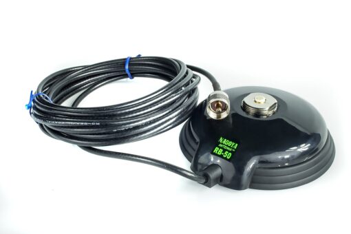 Nagoya RB-50 Heavy Duty Universal NMO Magnet Mount, Includes 18' of RG-58A/U Cable with a PL-259 Connector (Includes NMO Rain Cap) RB-50 NMO Magnet Mount