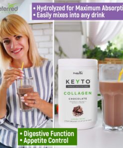 Keto Collagen Protein Powder with MCT Oil – Keto and Paleo Friendly Grass Fed and Pasture Raised Hydrolyzed Collagen Peptides – Fits Low Carb Diet and Keto Snacks – KEYTO Chocolate Flavor 22 81sTWf76PiL