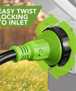 LeisureCords Trailer dogbone Adapter 15 amp Male to 30 amp Female Locking Connector with LED Power Indicator 14 81sTi 9hxdL