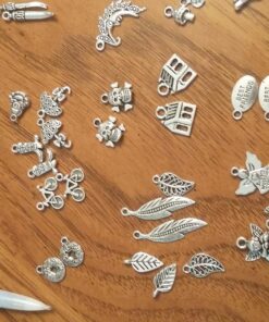 RUBYCA 160Pcs Assorted Mixed Silver Charms Pendants for Bracelets Jewelry Making Crafting Supplies, Tibetan Silver Color Charms, Just Like The Picture (Mix5) Mix 5 160 PCS 40 81sTqPAxy6L