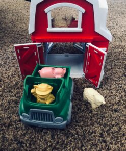 Green Toys Farm Playset - 13 Piece Pretend Play, Motor Skills, Language & Communication Kids Role Play Toy. No BPA, phthalates, PVC. Dishwasher Safe, Recycled Plastic, Made in USA, Red, Pack of 1 48 81sU7oKcCoL
