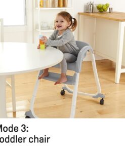 Ingenuity SmartClean Trio Elite 3-in-1 Convertible Baby High Chair, Toddler Chair, and Dining Booster Seat, For Ages 6 Months and Up, Unisex - Slate Trio Elite Slate 30 81sUdjB6koL