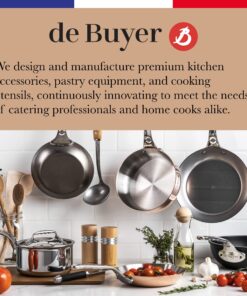 de Buyer Blue Carbon Steel Crepe & Tortilla Pan - 9.5” - Ideal for Making & Reheating Crepes, Tortillas & Pancakes - Naturally Nonstick - Made in France 9.5" 32 81sZMIPOVCL