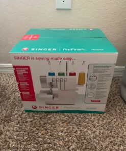 SINGER | ProFinish 14CG754 2-3-4 Thread Serger with Adjustable Stitch Length, & Differential Feed - Sewing Made Easy,White 84 81sdUpk3P7L