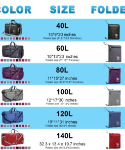 Bago Large Duffel Bags for Traveling - 40L 60L 80L 100L 120L 140L Spacious Duffle Bag for Travel with Shoe Compartment for Men Women | Durable, Foldable & Lightweight | Explore the World in Style Black 27 81sdiAVyK2L
