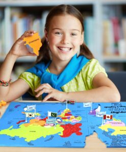 Imagimake Mapology World Map Puzzle - Includes Country Flags & Capitals | Educational Toys for Kids 5-7 | Fun Jigsaw Puzzle for Girls & Boys Toy Age 6-8 | Games for Kids 8-12 for Kids World with Capitals 39 81sdmuYnGhL