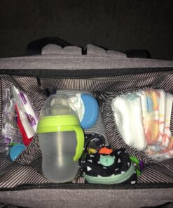 Backpack Diaper Bag Wide Open Design with Stroller Straps Changing Pad & Insulated Pockets for Both Mom & Dad 45 81seLzeBOTL 1