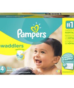 Pampers Swaddlers Disposable Baby Diapers, Size 4, One Month Supply, 164 Count 16 81shCBrrBUL