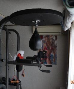 Everlast Steel Heavy Punching Bag Stand Workout Equipment for Kickboxing, Boxing, and MMA Training with 3 Plate Pegs and 100 Pound Capacity Black 58 81shusPHwL