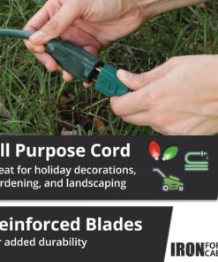 Iron Forge Cable 50 Ft Outdoor Extension Cord, 16/3 Green 50 Foot Extension Cord Indoor/Outdoor Use, 3 Prong, Weatherproof Jacket Extension Cord, Great for Christmas Lights and Outside 50FT 14 81slC2fIdIL