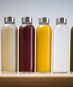 Alternative view of Epica 18-Oz. Glass Water Bottles with Lids, Juice Bottles - BPA Free & Eco-Friendly Reusable Refillable Bottles for Juicing, Set of 6 - Clear