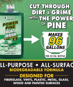 STAR BRITE Power Pine - Premium Boat Wash Super Concentrate - Makes 96 Gallons - All-Purpose, All-Surface Ultimate Cleaning Solution - Will Not Remove Wax, Polish or Harm Gel Coat 32 OZ (093732) 8 81smG7wRglL
