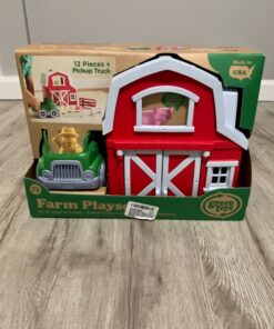 Green Toys Farm Playset - 13 Piece Pretend Play, Motor Skills, Language & Communication Kids Role Play Toy. No BPA, phthalates, PVC. Dishwasher Safe, Recycled Plastic, Made in USA, Red, Pack of 1 44 81smYJcVy0L