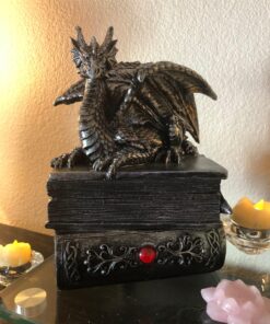 Mythical Guardian Dragon Trinket Box Statue with Hidden Book Storage Compartment for Decorative Gothic & Medieval Décor and Figurines As Jewelry Boxes or Fantasy Gifts for Office Study-Library 34 81soiVKcGvL
