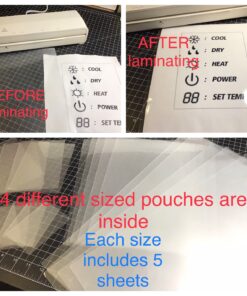 Amazon Basics 12-Inch Thermal Laminator Machine with Rapid Warm-Up (1 min), 20 Assorted Laminating Pouches Included, White 39 81sozCqkqJL