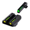 Truglo TFO Tritium & Fiber-Optic Handgun Sight Snag-Resistant Glowing Front & Rear Night Sights, Compatible with Springfield Armory XD Series Yellow Rear Sight