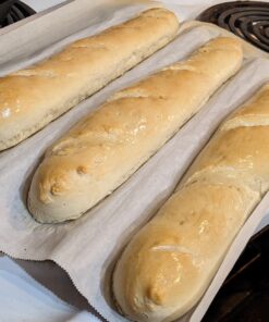 AMAGABELI GARDEN & HOME Nonstick Perforated Baguette Pan 15" x 13" for French Bread Baking 4 Wave Loaves Loaf Bake Mold Toast Cooking Bakers Molding 4 Gutter Oven Toaster Pan Cloche Waves Silver 4 Slots 37 81spnPsceYL